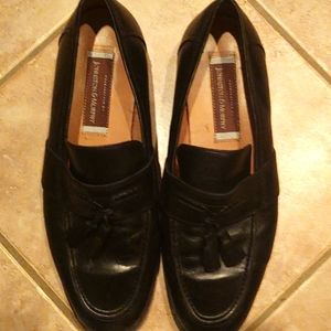 Johnston and Murphy black leather loafers